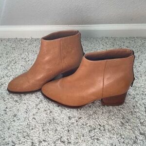 Tan Leather Ankle Boots